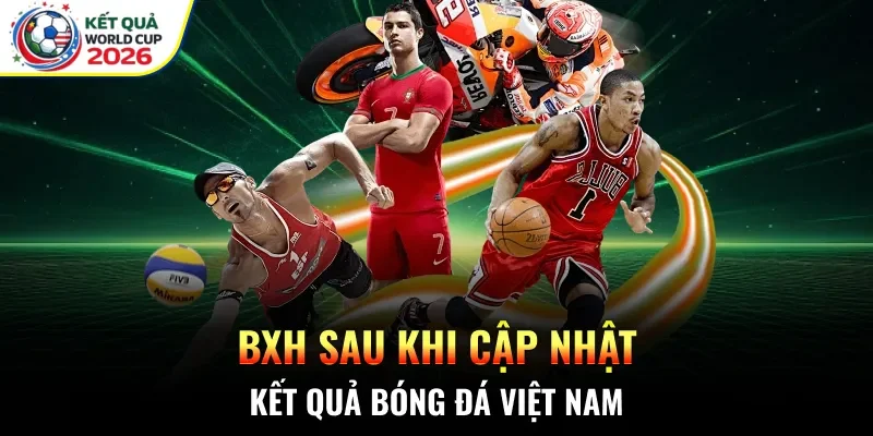 BXH sau khi cập nhật kết quả bóng đá Việt Nam